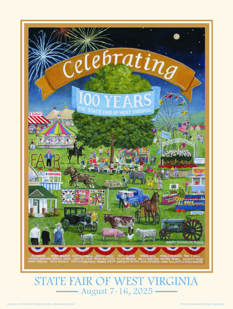 State Fair of West Virginia Unveils 100th Anniversary Poster by Artist Robert Tuckwiller 1 Robert Tuckwiller State Fair Poster 105 0